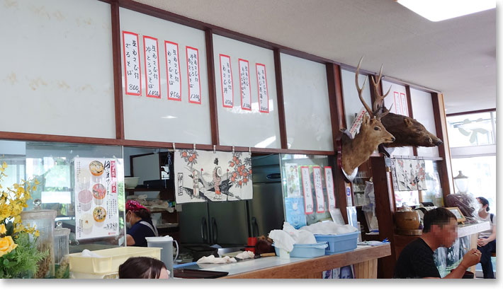 店内のメニュー