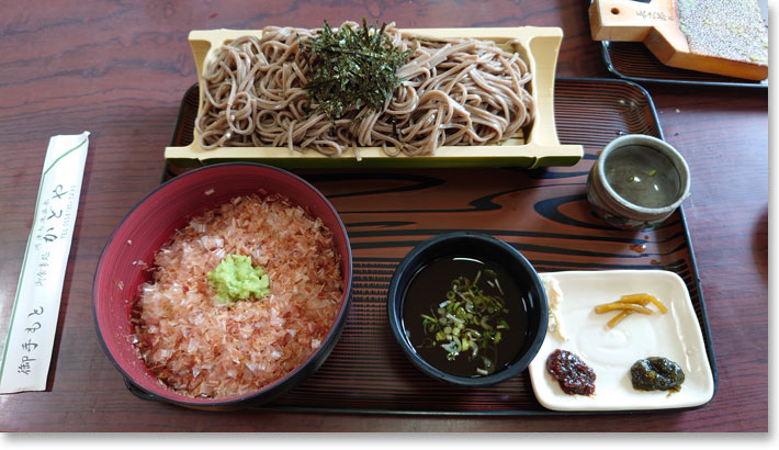 生わさび付、わさび丼とざるそばセット